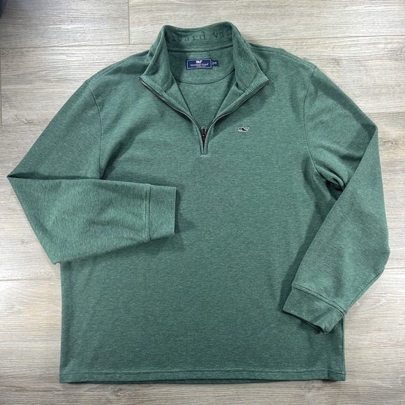 Vineyard Vines Other - Vineyard Vines Sweater Mens 2XL Green 1/4 Zip Saltwater Performance Pullover‎